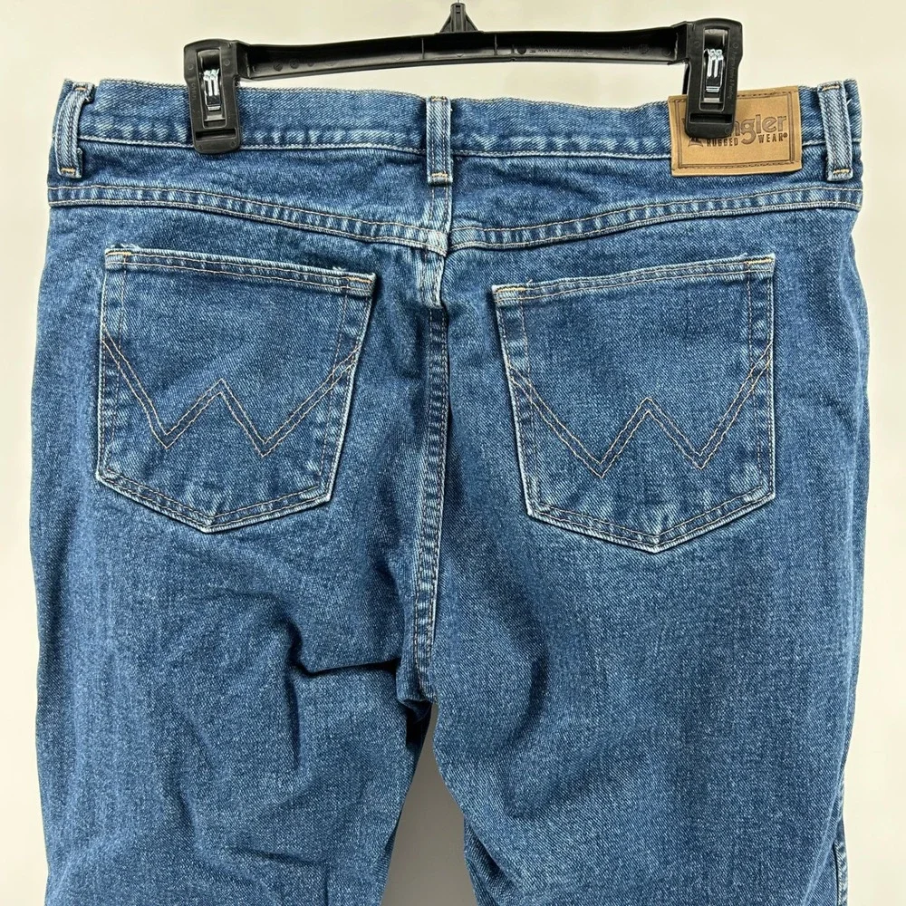 Wrangler Women‎ 13/14 x 30 Fleece Lined Denim Jeans Blue Straight Rugged Wear